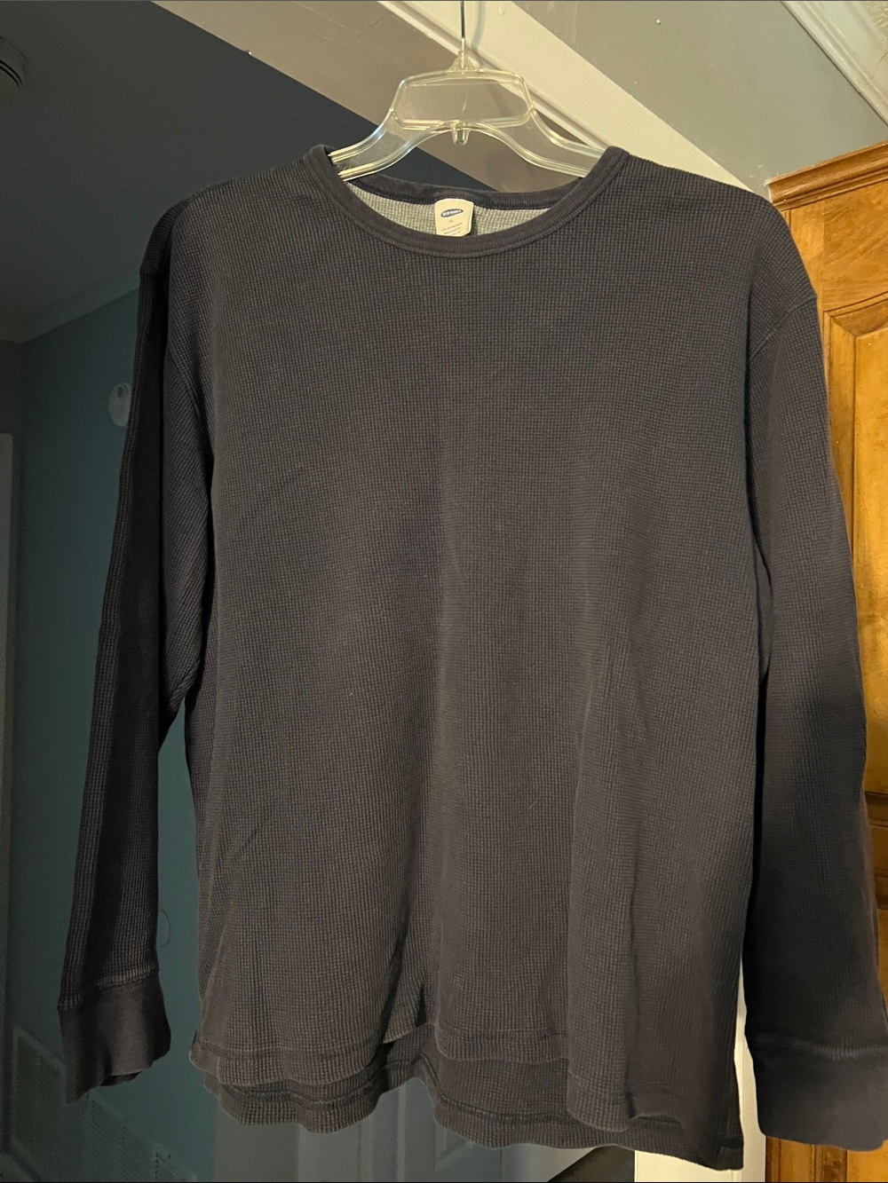 Women’s Old Navy Navy Blue Waffle-Knit Thermal Shirt